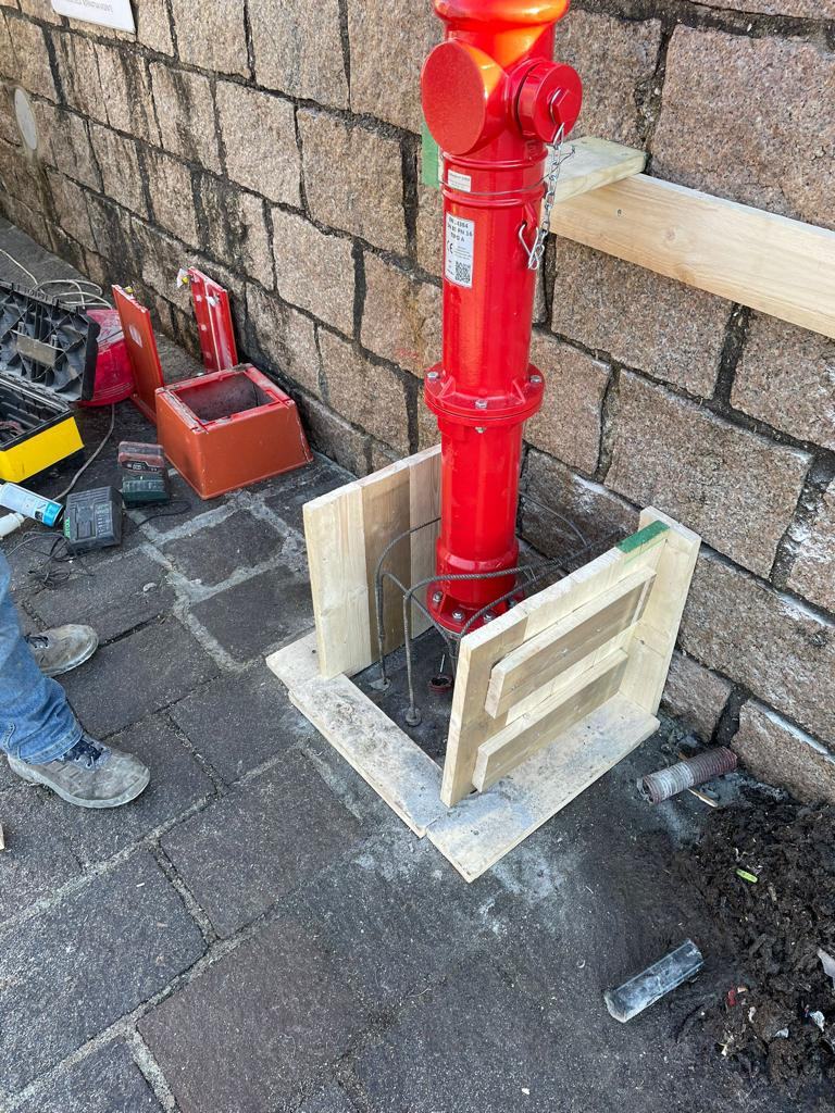 Installazione reale di una dotazione antincendio